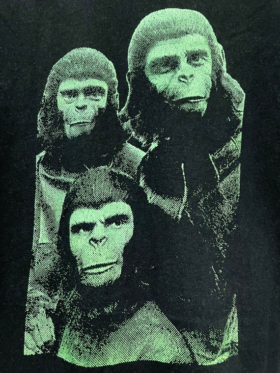 Vintage 90's Planet of the Apes T-shirt / L / Black / Movie