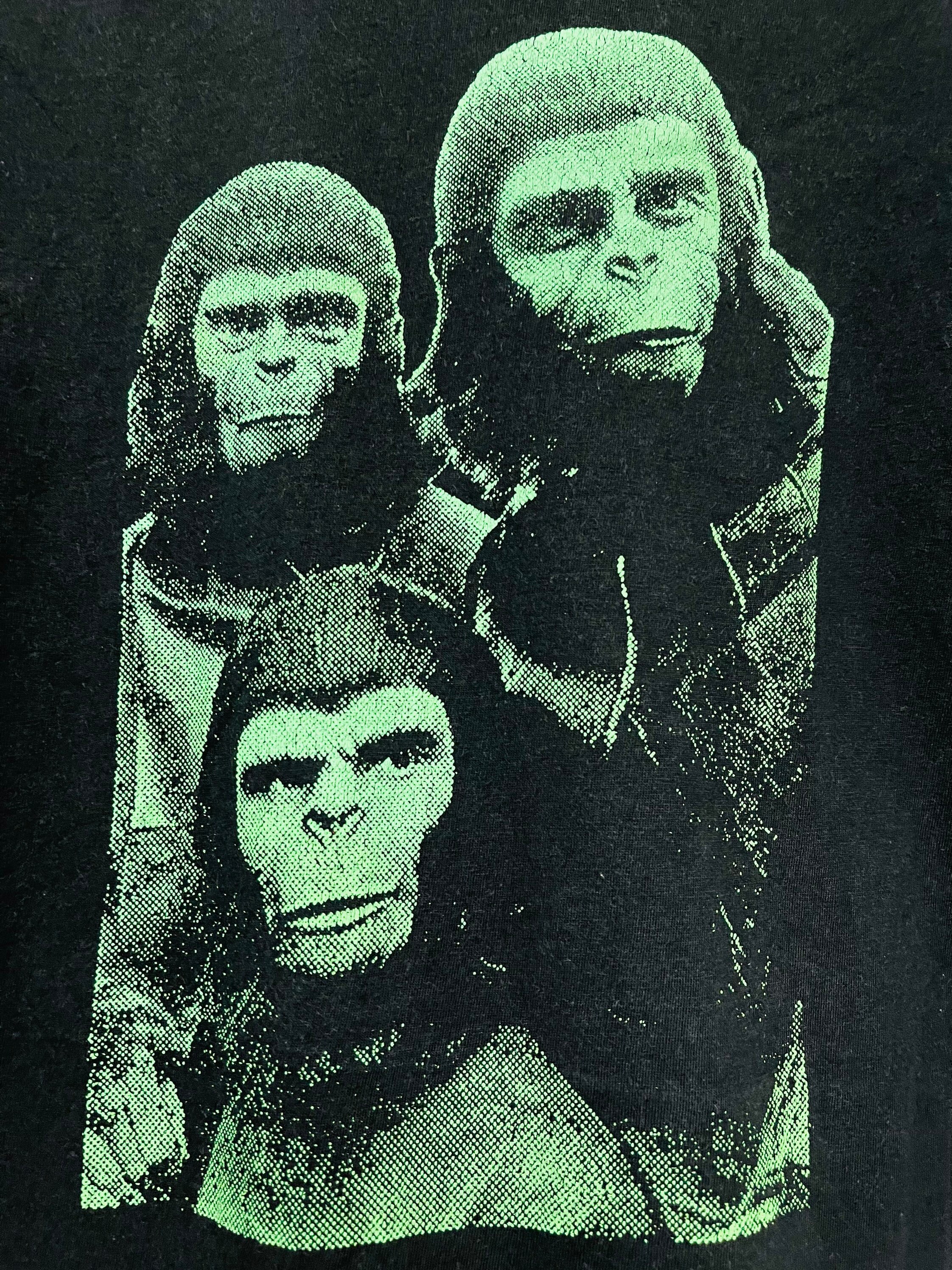 Vintage 90's Planet of the Apes T-shirt / L / Black / Movie