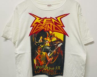 Vintage 90's Hi-standard Japanese Punk Rock Band White Medium T