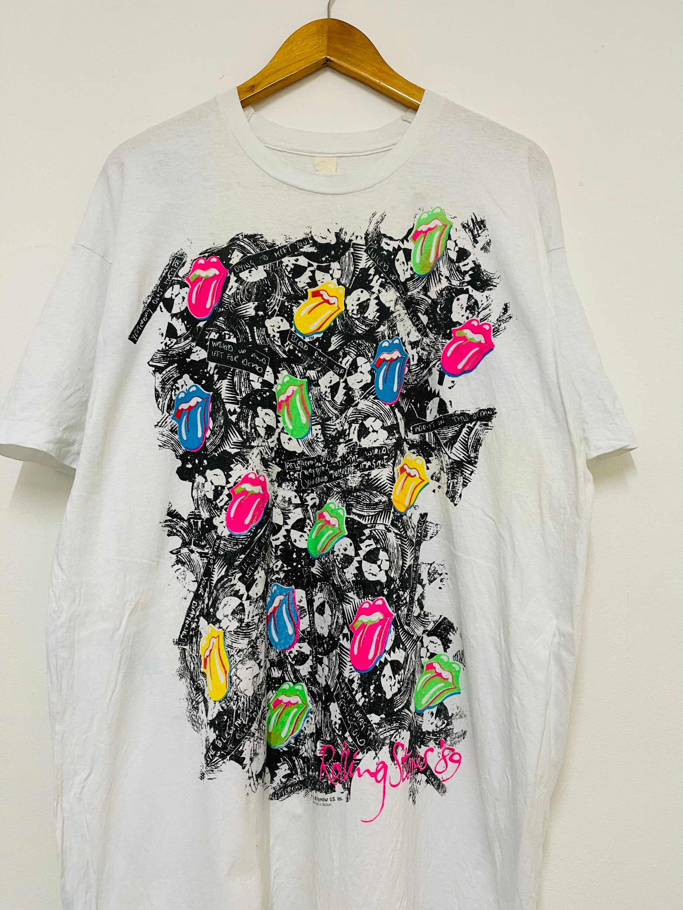Vintage 90s the Rolling Stones 1989 Tour T-shirt / Tour / Rock Tee 