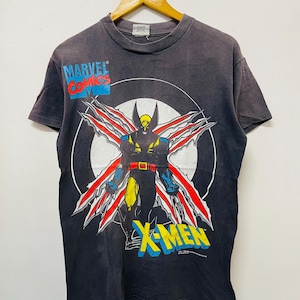 Vintage 90s X-Men : Wolverine 1994 T-Shirt / Superhero / Fictional Film / Film Series  / Overprint / Pop Art / Streetwear / Villains / M