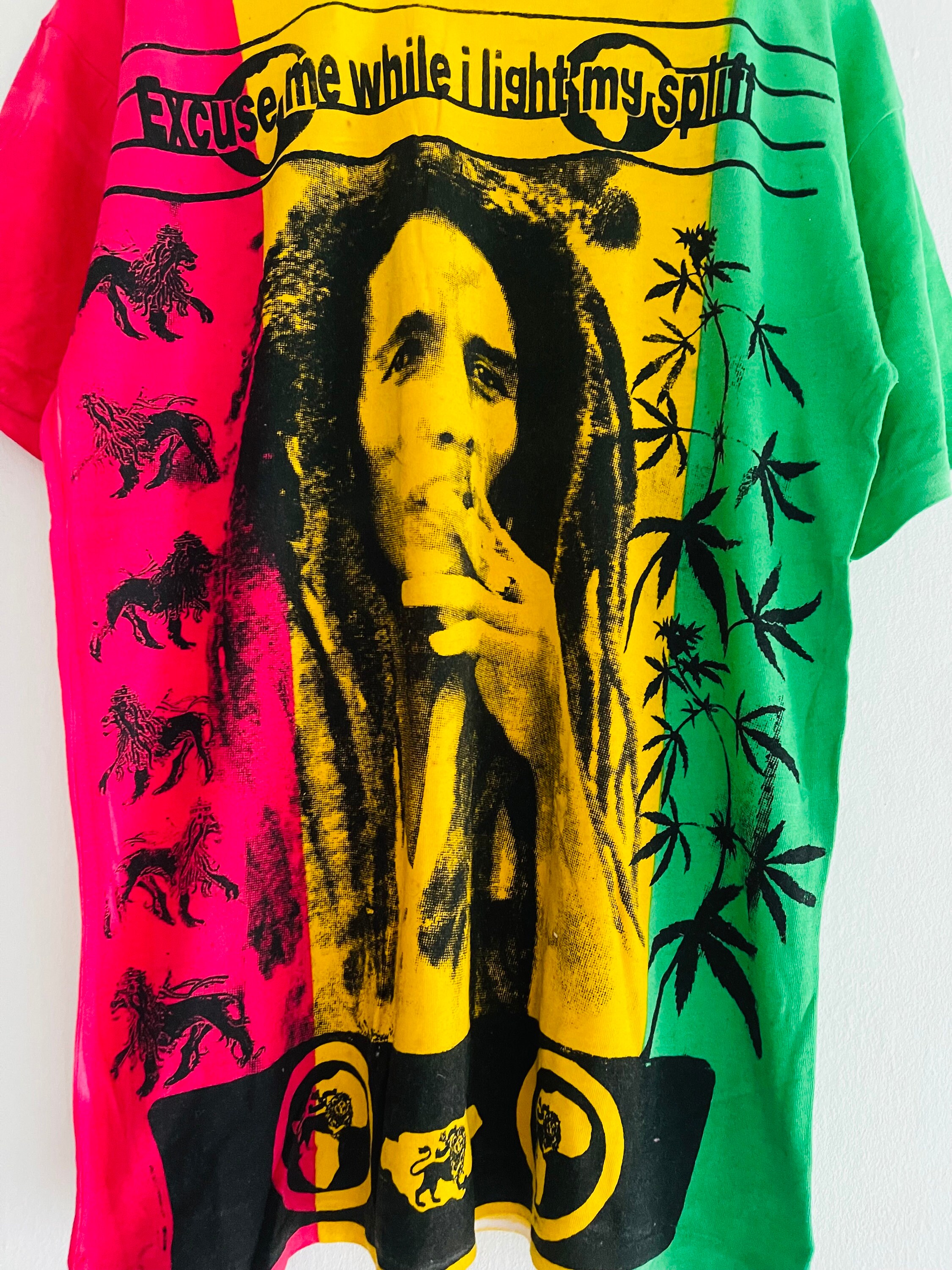 Vintage 90s Bob Marley “ Excuse Me When I Light My Spliff T-shirt