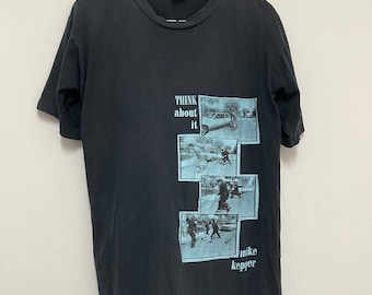 Vintage 90s THINK Skateboarding : Mike Kepper Skateboarding T-Shirt / 90s Skateboarding / 90s Skate Surf / 90s Streetwear / Pro Skater / L