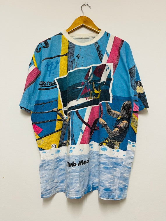 Vintage 90s Club Med OVP T-shirt / All Over Print / Rare Vintage 90s Club Med OVP T-shirt / All Over Print / Rare