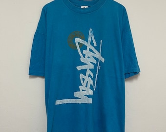 トップス 90s old stussy sun fade sweat Vintage 90s Stussy Sun Faded Crew Neck Sweatshirt Small | eBay