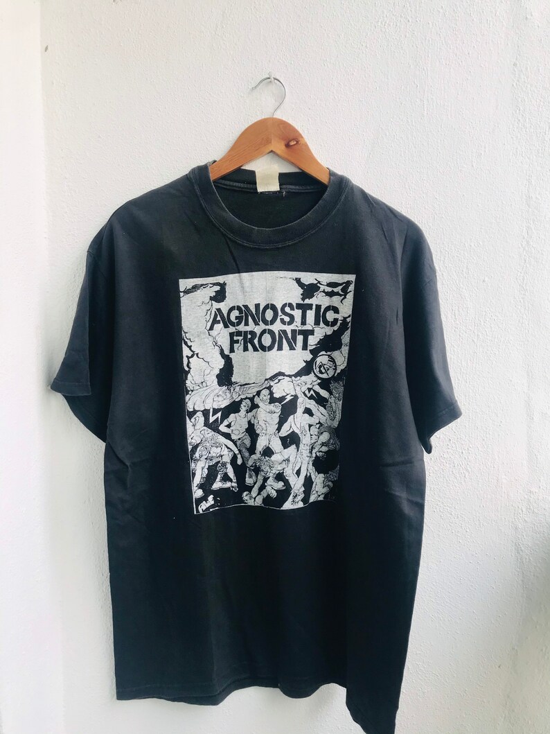 New York Hardcore Punk Music Band T-Shirt Vintage Early 00s Agnostic Front Grab It !