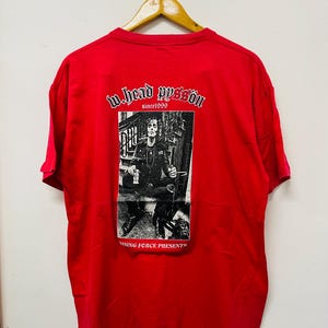 Vintage 90s W.Head Pysson Japanese Hardcore Band T-Shirt / Skin Head / Sledgehammer / Heavy Edge / Japan Music / Tokyo City / Red / L
