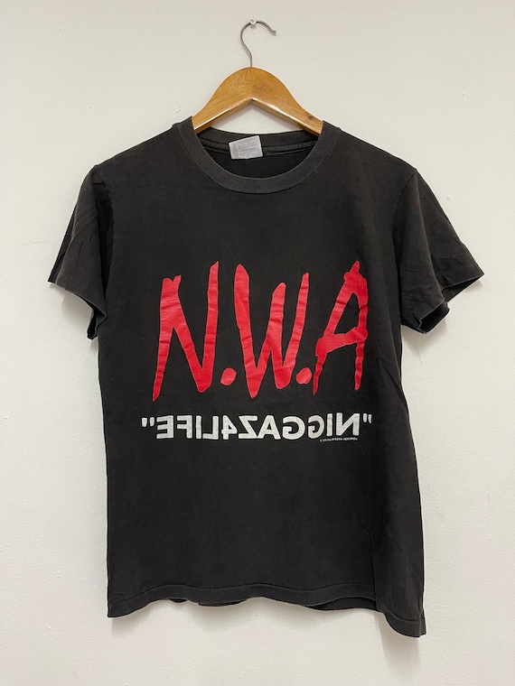 Vintage 90s NWA “niggaz for Life 1991 Rap T-shirt / Hip Hop