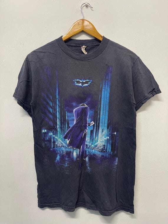 Vintage Y2K American Superhero Film T-Shirt / Rare / Heath Ledger / Christopher Nolan / Science Fiction / Movie Film / Black / S