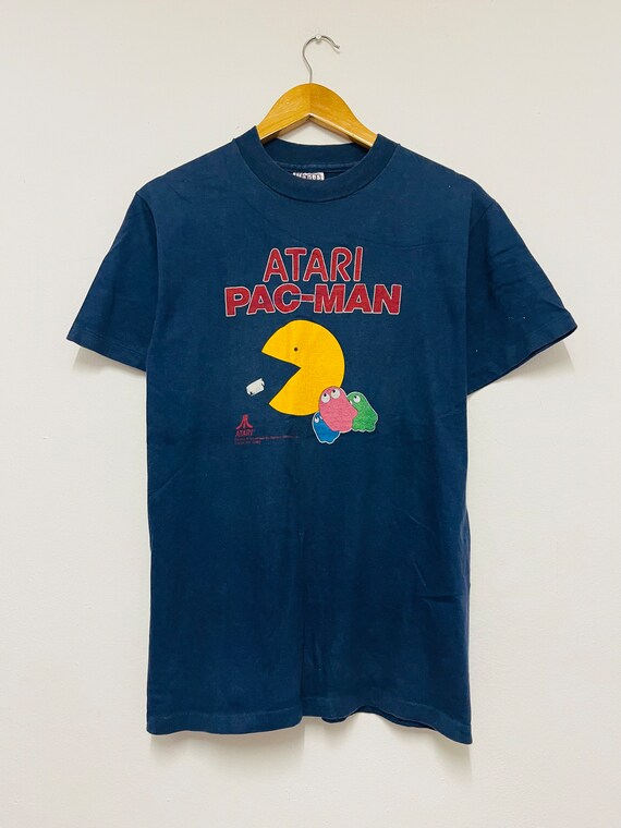 80s  ビンテージ　tee   パックマン LATE 70s - EARLY 80s VINTAGE PAC-MAN ATARI VIDEO GAME RINGER T-SHIRT SZ M  MIDWAY