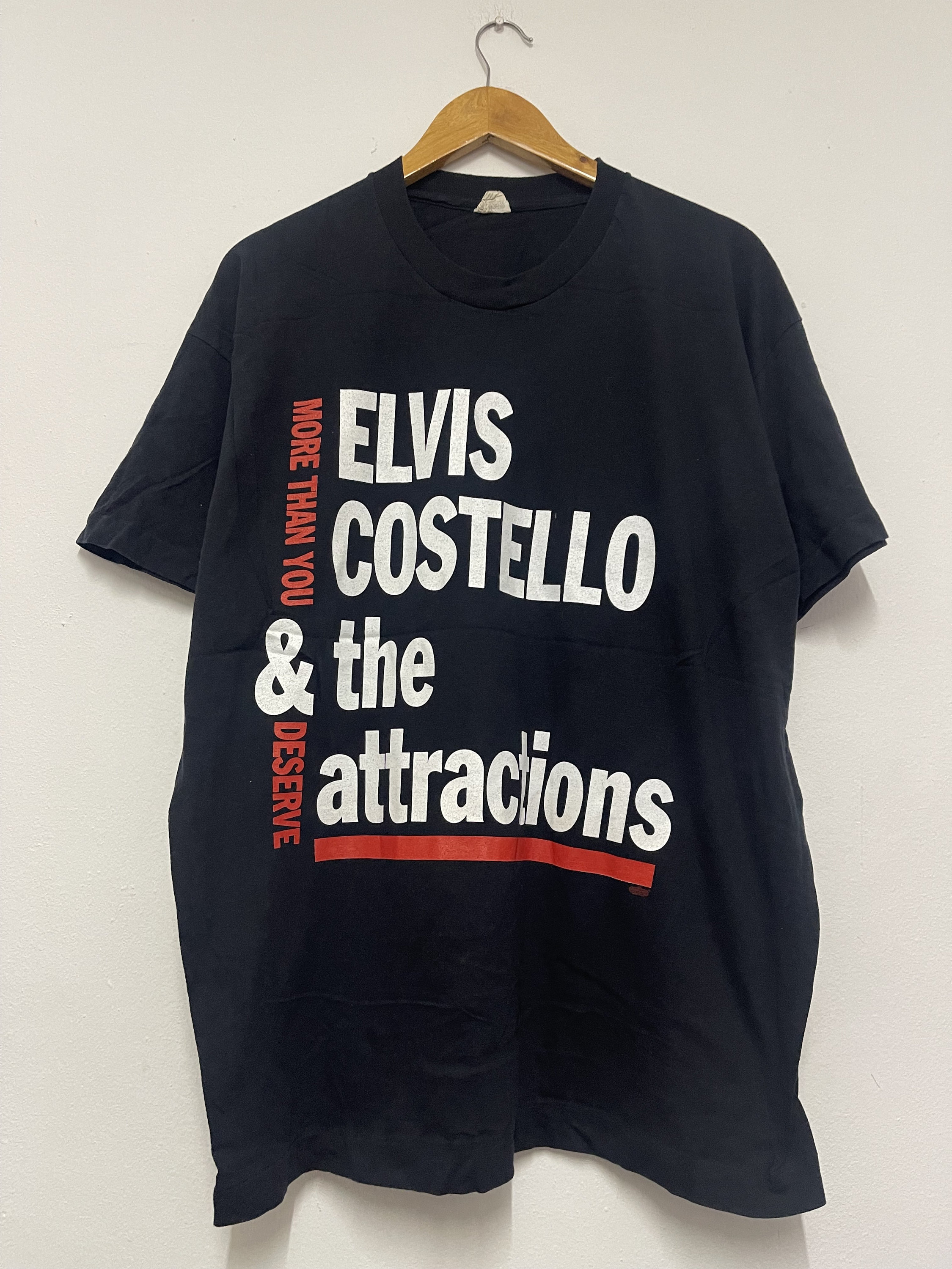 【未使用】エルビス・コステロ「ブルータル・ユース」　Tシャツ ヴィンテージ 90年代 エルヴィス・コステロ＆ジ・アトラクションズ