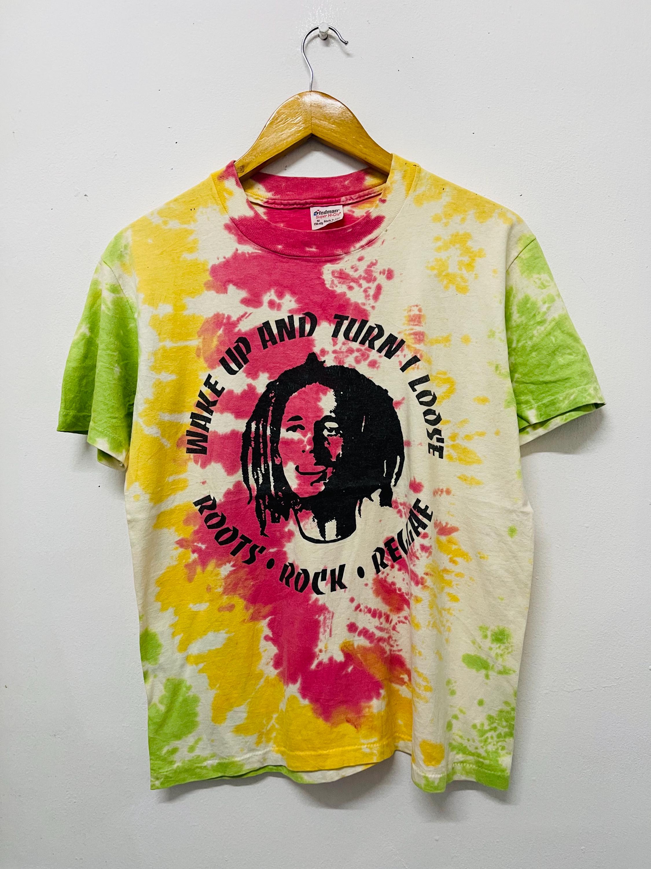 Vintage 80s Bob Marley : Kaya Lyrics T-shirt / Reggae Music / Rock 