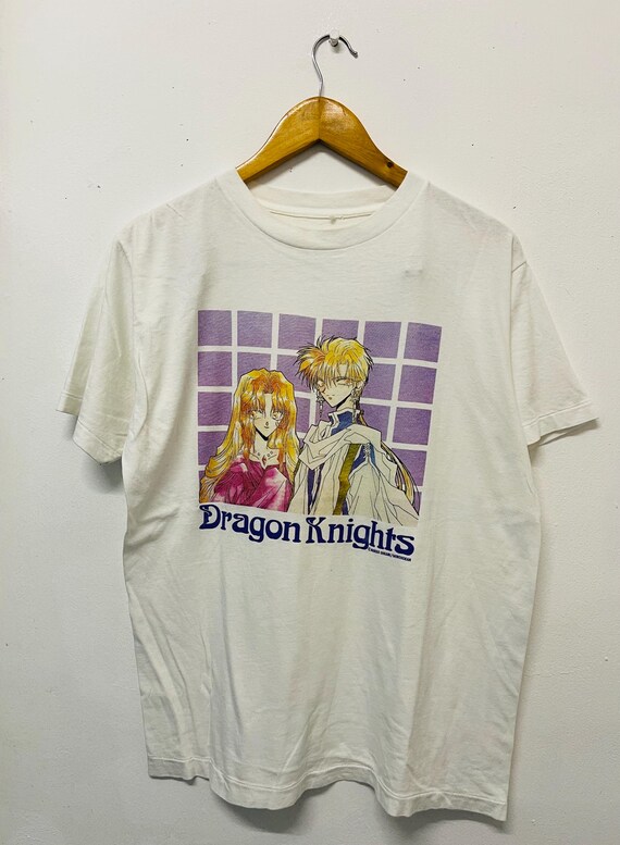 Vintage 90s Dragon Knights T-Shirt / Japanese Manga Series / Japan Comics / Anime / Cartoons / Artwork / Japan Pop Culture / White