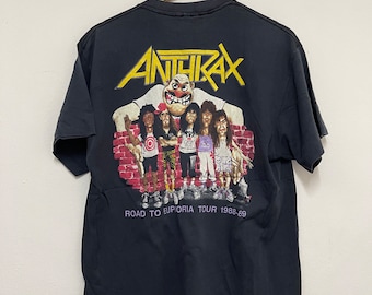 Vintage 80's Anthrax “ State of Euphoria 1988 Thrash Metal Music