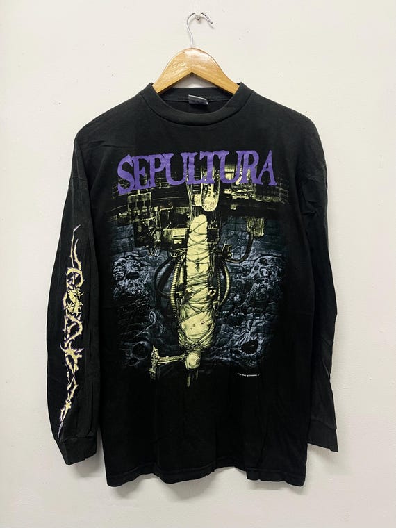 Vintage 90s Sepultura Band : Chaos A.D 1993 Tour T-shirt / Death
