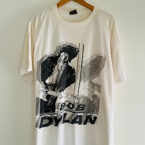 Vintage 90s Bob Dylan “ Spring Tour 1994 Band T-Shirt / Folks / Blues / Jazz / Music Festival / Tour / Streetwear / White / XL