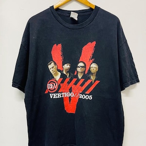 Vintage Y2K U2 Vertigo : US Tour 2005 T-Shirt / Rock / Alternative Rock / Awards / Streetwear / Elevatation Tour / Black / XL