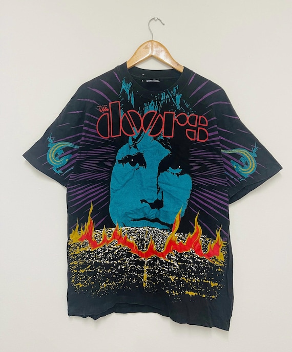 Vintage 90s the Doors : Jim Morrison Overprinted 1992 Band T-shirt