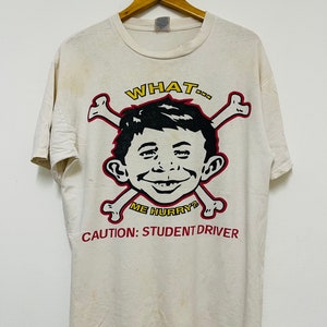 Vintage 90’s Alfred NHRA T-Shirt / Streetwear / Racing / Distressed / White / M