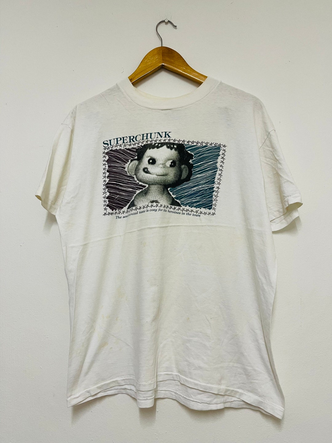 Vintage 90's Superchunk Indie Rock Music Rare Band T-shirt