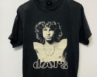 Vintage Y2K The Doors: maglietta di Jim Morrison / Rock psichedelico / Blues Rock / Band anni 2000 / Rara / Streetwear / Nera / M