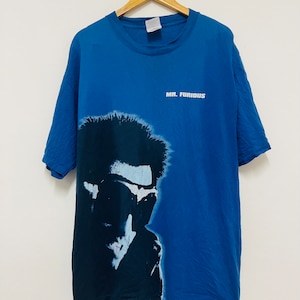 Vintage 90s Mystery Men 1999 Mr. Furious T-Shirt: Ben Stiller Comedy Film, Blue XL