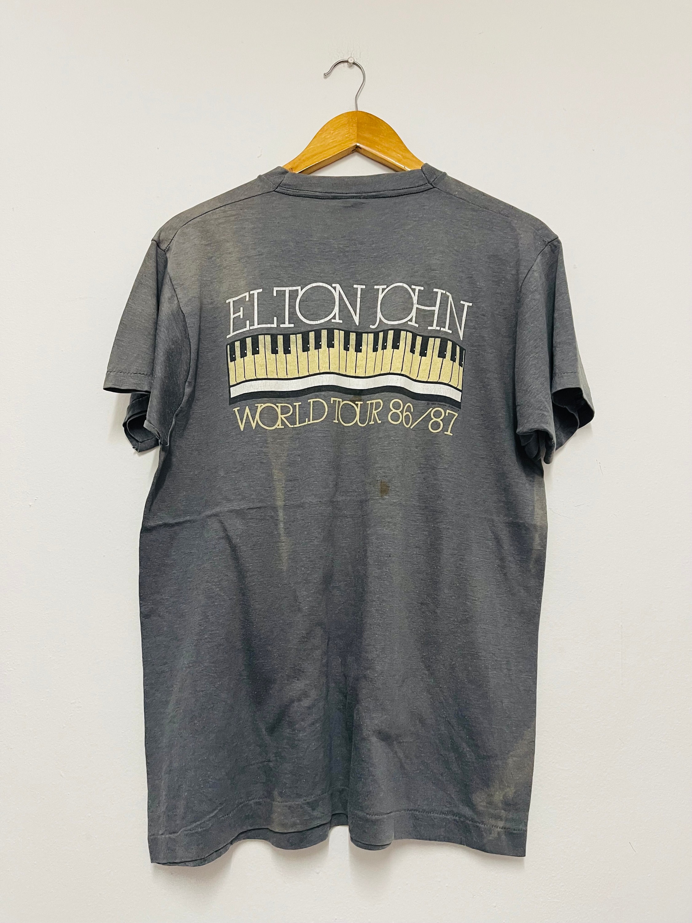 409 Elton John 1986 Tour De Force Australia tour t-shirt | #1892208601