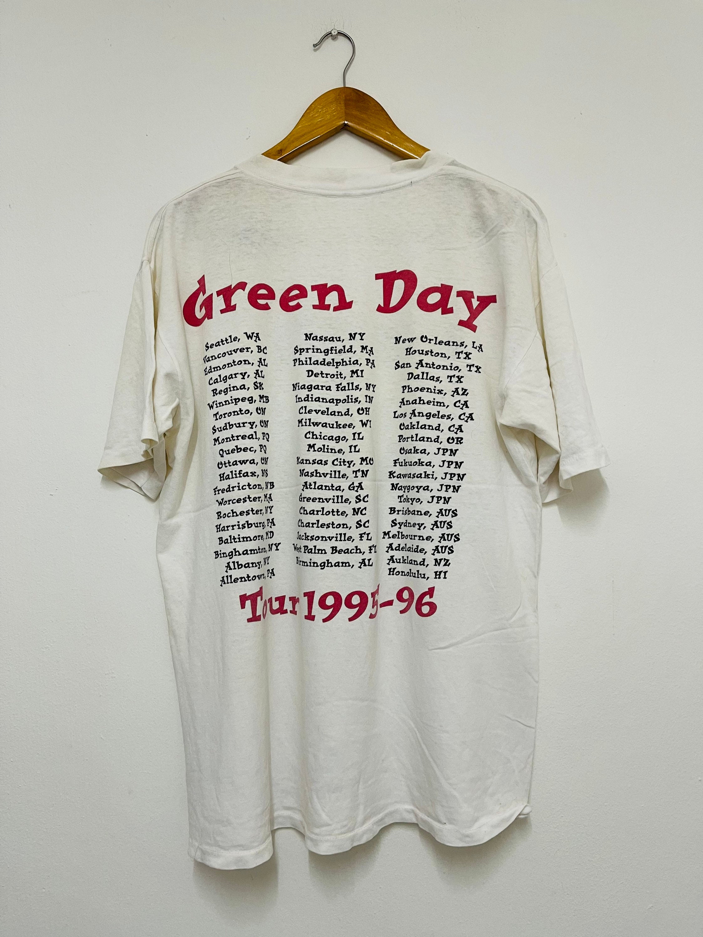 Vintage 90s Green Day : Insomniac 1995 Punk Rock Band T-shirt