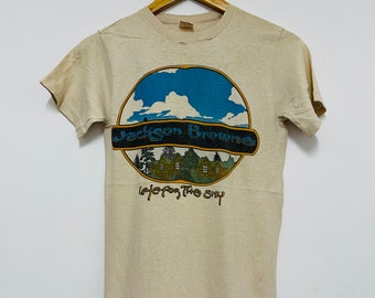 Vintage 70s Jackson Browne : Late For The Sky 1974 Rock Band T-Shirt / Rock Music / 70s Rock T shirt / 70s Music / 70s / 70s Baby Shirt / S