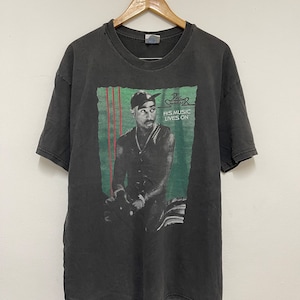 Vintage 90s Tupac Shakur “His Music Live On 1997 Rap T-Shirt / Rap Tee / Rock T-Shirt / Rare / Streetwear / Hip Hop / Black / XL