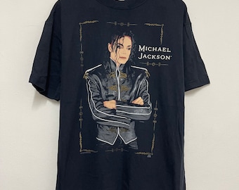 Vintage 90s Michael Jackson Dangerous Tour T-shirt - Black, Size L
