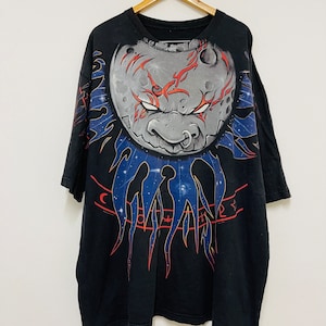 Opere d&#39;arte vintage di Brian Fox del 2002 di Angry Sun Y2K / Streetwear moderno / Belle arti / Nero / 4XL