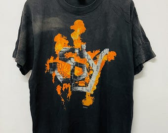 Vintage 90s SLY Band : Kingdom Come 1995 Tour Band T-Shirt / Japanese Heavy Metal / Speed Metal / Japan Metal / Rock T-Shirt / Black / L