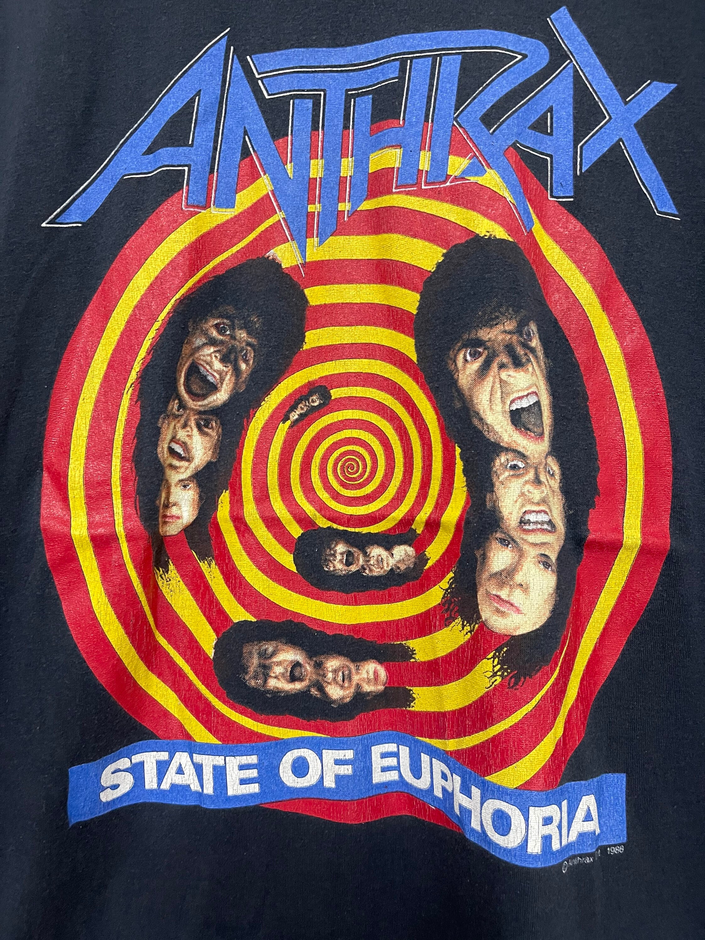 Vintage 80's Anthrax “ State of Euphoria 1988 Thrash Metal