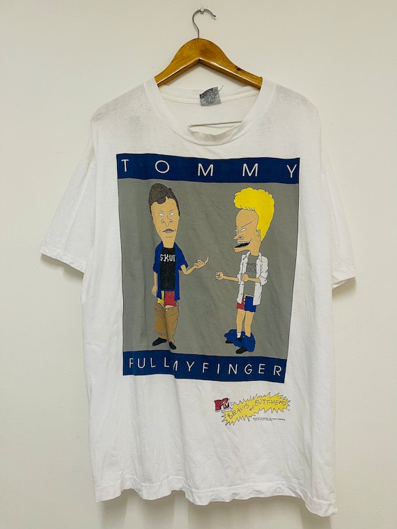トップス BEAVIS AND BUTT-HEAD 90s vintage tee XL Vintage 1990s Beavis and Butthead Mtv Aop Shirt - Etsy