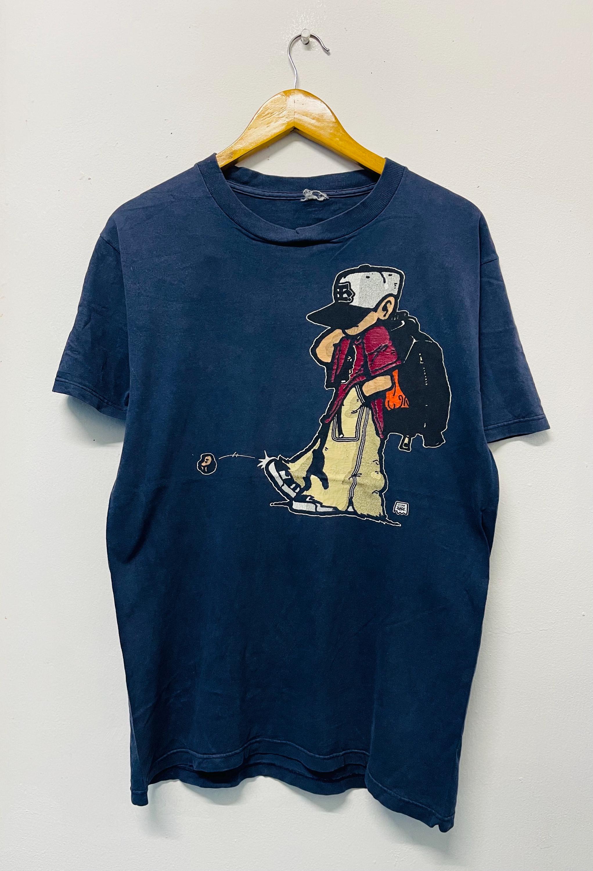 Vintage 90s I Mogul 1994 Clothing T-shirt / Graffiti / Navy Blue