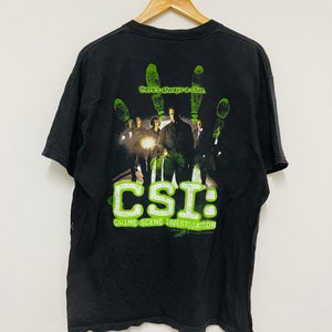 Vintage Y2K CSI:Miami 2001 Crime Film T-Shirt / Movie / Streetwear / Black / L