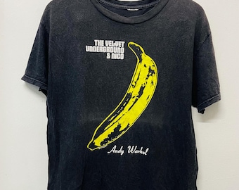 Camiseta vintage Y2K de The Velvet Underground y Nico Band / Proto Punk / Hard Rock / Lou Reed / Banda neoyorquina / Ropa urbana / Negra / M