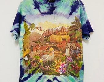 VTG 90s Spotted Leopard T Shirt XL Big Face Single Stitch