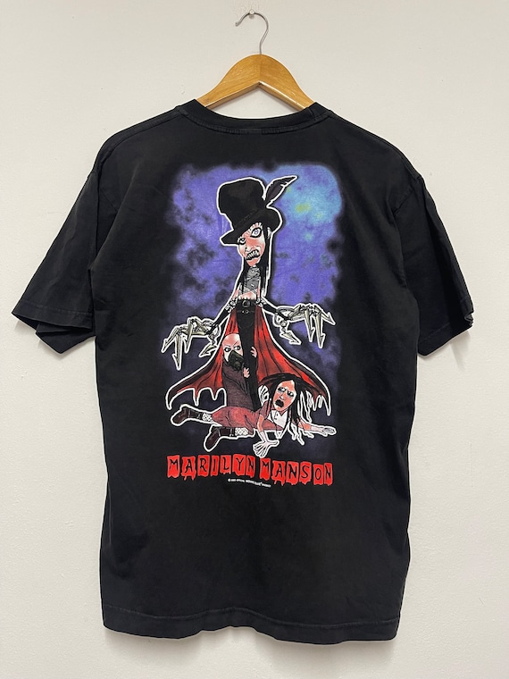 Vintage 00s Marilyn Manson Band : Moving Blue 2003 T-shirt 