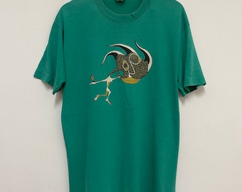 Vintage 90s Volcom Skateboarding : Peni Art Graphic Rare T-Shirt / 90s Skate Surf / 90s Streetwear / 90s Skateboarding / 90s Pop Art / L