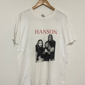 Vintage 90s Hanson Band Power Pop Music T-Shirt / Pop / Rock Tee / Streetwear / Rare / White / L