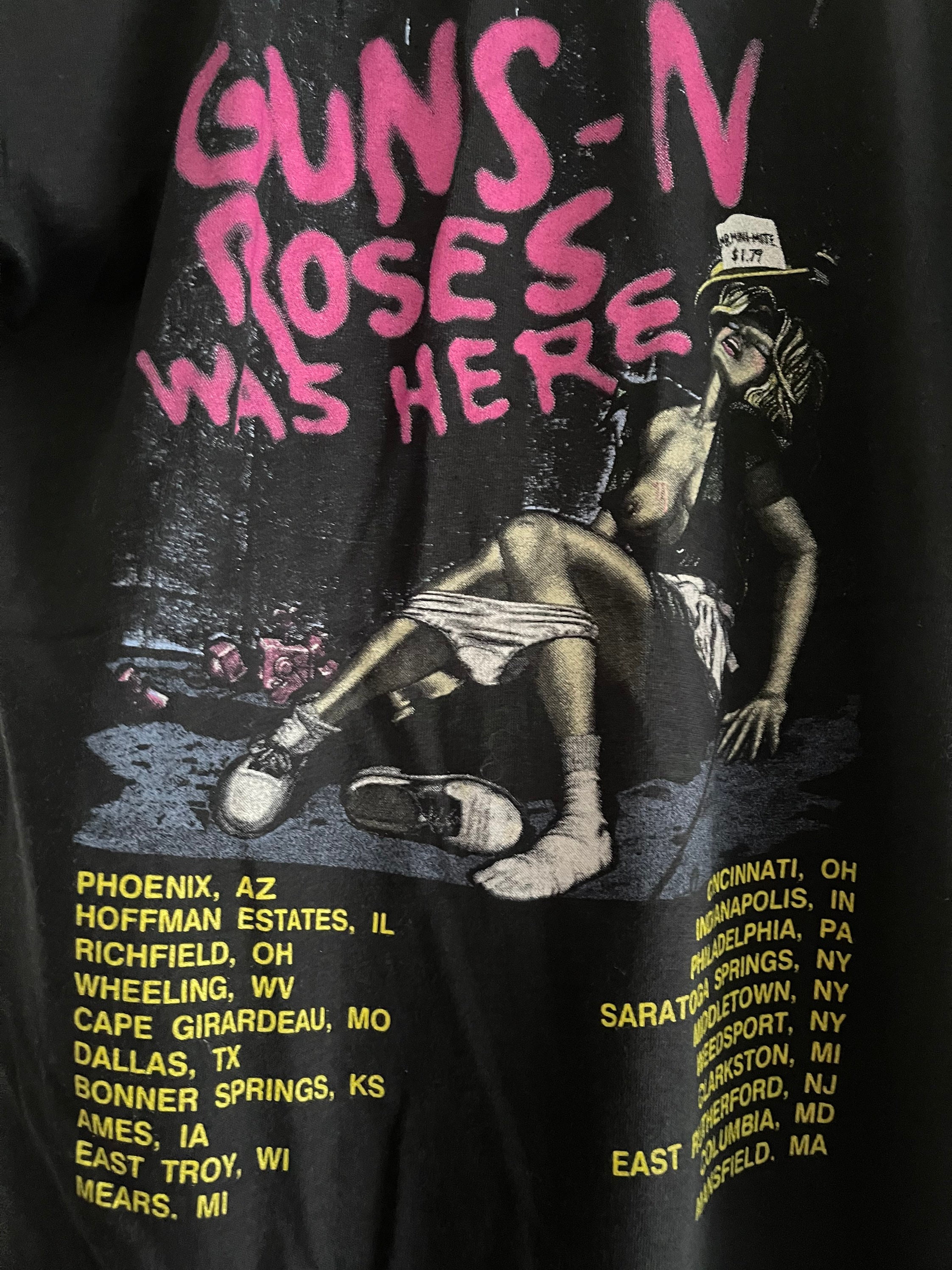 Vintage 80s Guns N Roses “ Was Here 1986 Rock T-shirt / Rock
