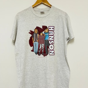 Vintage 90er Jahre Hanson 1997 College Rock Band T-Shirt / Musik / Grau / M