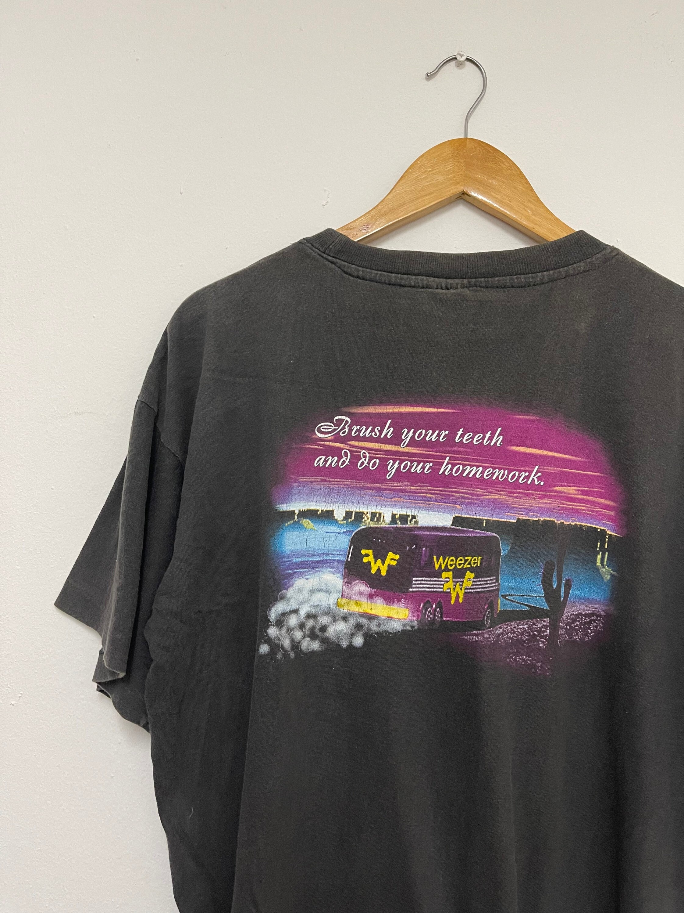 Vintage 90s Weezer “brush Your Teeth 1995 Alt Rock Tee / Band T 