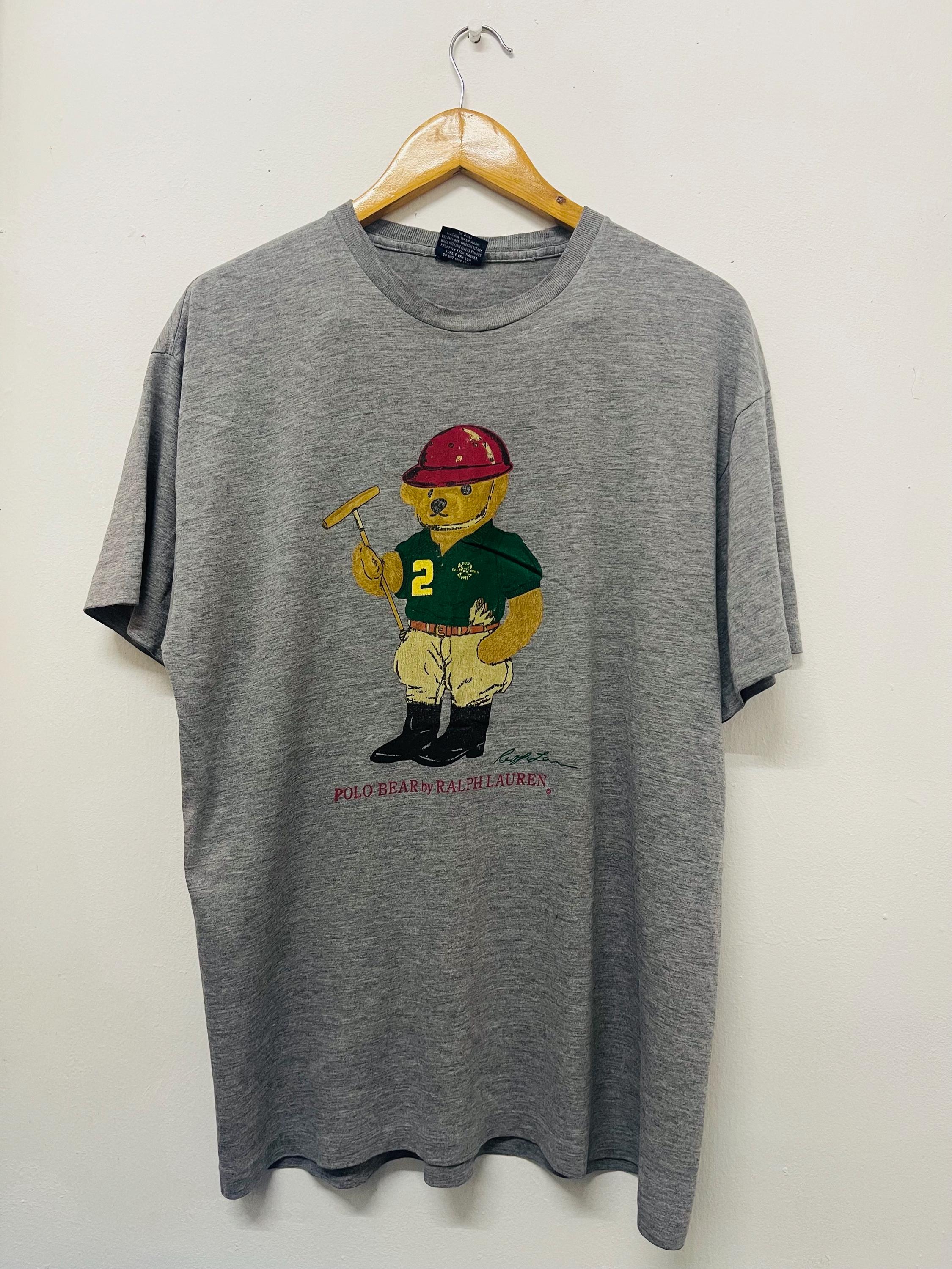POLO RALPH LAUREN / Tシャツ/L/コットン/GRY/90s Vintage 90s Polo Bear T-shirt : Ralph Lauren Gray Streetwear M