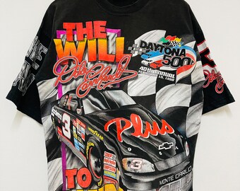 Vintage 90’s Daytona 500 Race 1998 Racing Car Sportwear T-Shirt / Racing / Sport / Streetwear / Overprinted / Black / L