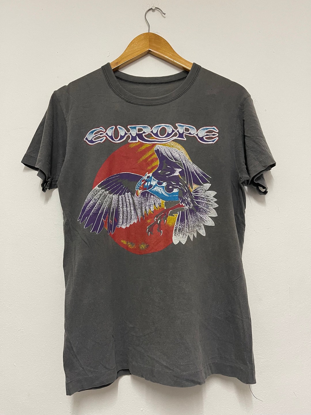 【vintage】80s EUROPE バンドTシャツ　鬼フェード　スペシャル vintage】80s EUROPE バンドTシャツ鬼フェードスペシャル