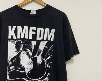 90年物 KMFDM MONEY Tシャツ 黒色