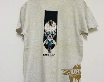 Vintage 90s Zorlac Skateboarding T-shirt / Pushead / Artwork